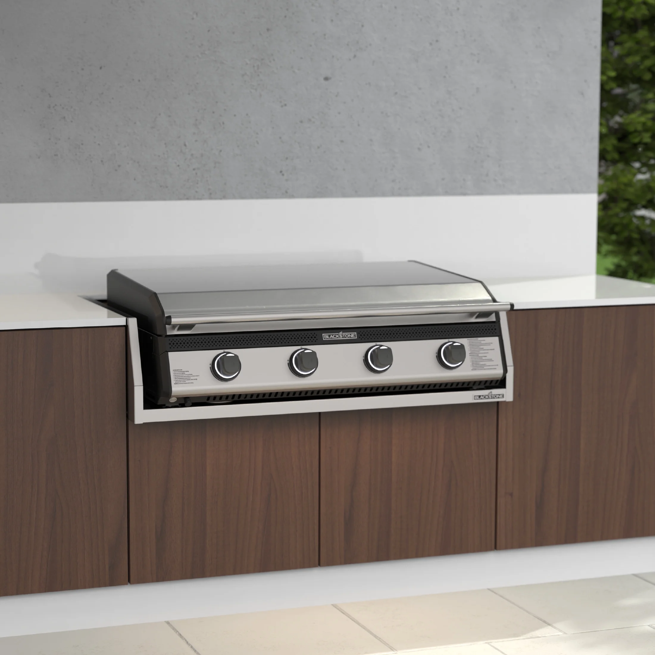 Blackstone Stainless Steel 36" Built-In Griddle with Hood and Stainless Steel Insulation Jacket