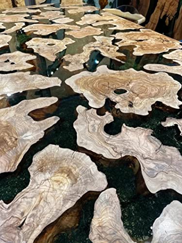 Personalized Large EPOXY Table, Resin Dining Table for 2, 4, 6, 8 River Dining Table Top, Wood Epoxy Coffee Table Top, Living Room Table (without Stand, 36 x 20inches)