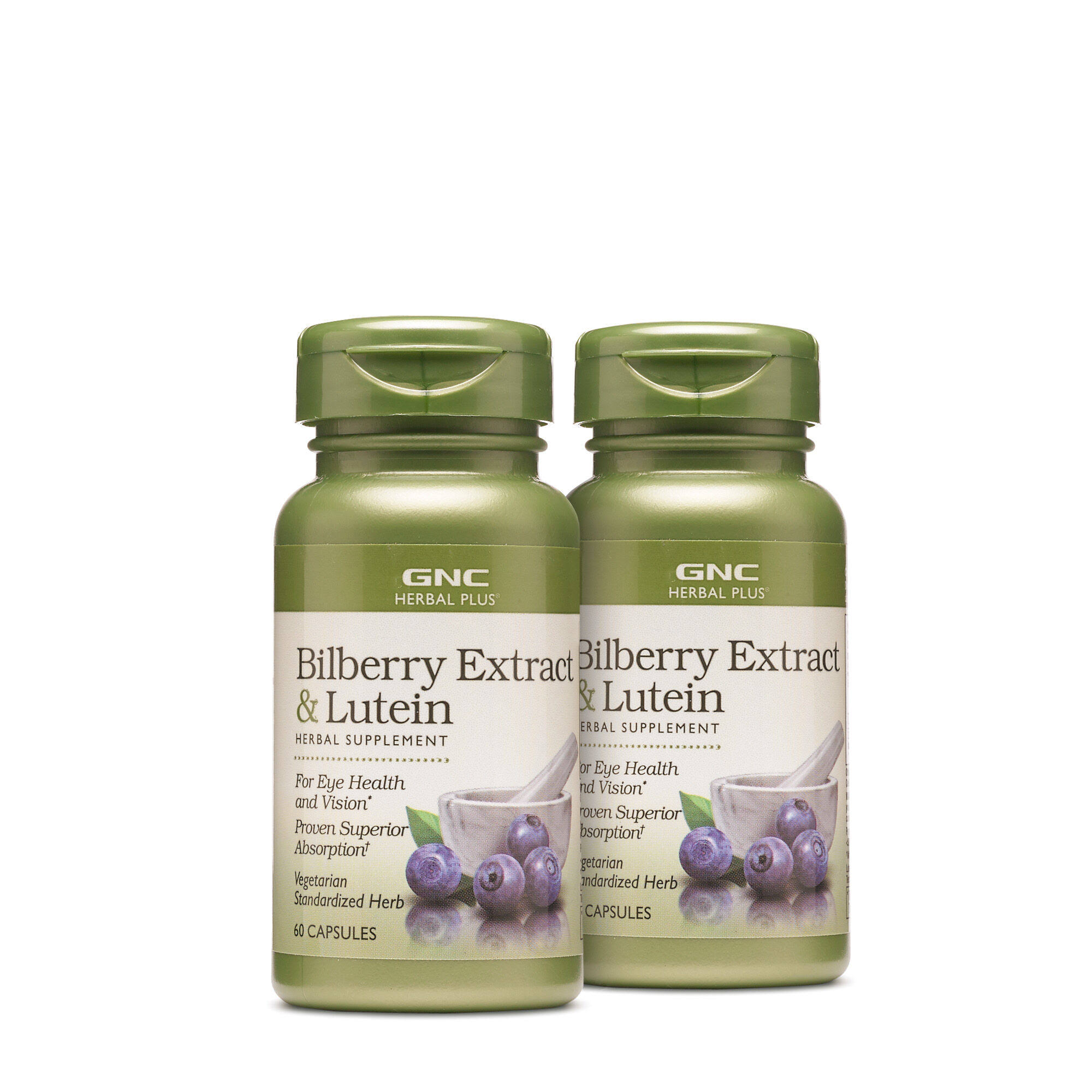 GNC Herbal Plus Bilberry Extract u0026 Lutein - Twin Pack