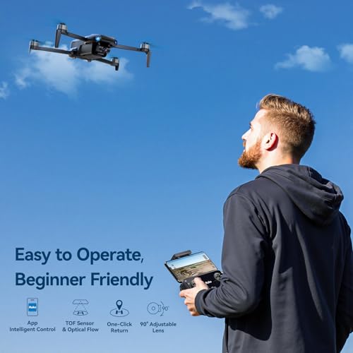 Ruko U11MINI 4K, Drones with Camera for Adults 4K Video 8K Photo, Under 249g, 3-Axis Gimbal EIS, 20000ft FPV Transmission, AI Takeoff/Landing, Auto Return, GPS with Beeper, Beginner (96-Min Flight)