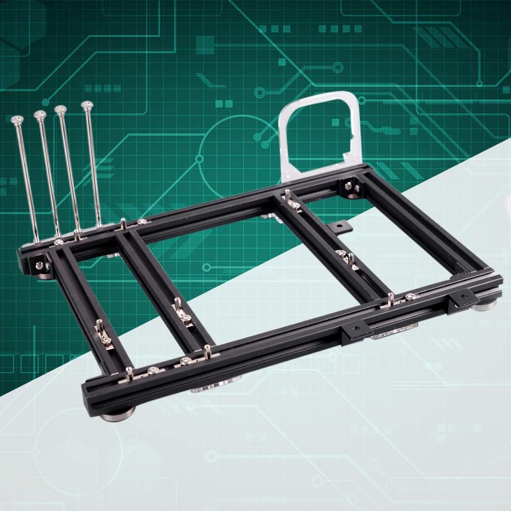 ITX Test Bench Computer Case PC Test Bench, ITX Computer Open Air Case Bracket Aluminum DIY Bare Frame, ATX Case Open Air Computer Case ITX Motherboard Test Bench-Black