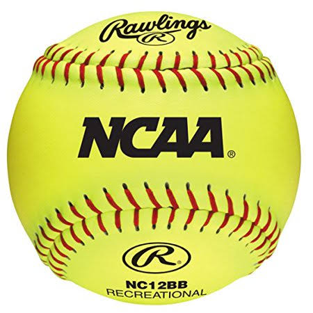NC12BB 12 inch NCAA Synthetic Softball, Made of The Highest qualitiy Materials by Rawlings