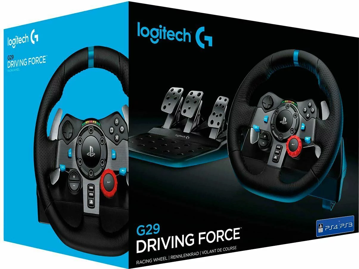 Logitech - G29 Driving Force Racing Wheel and Floor Pedals for PS5, PS4, PC, ...