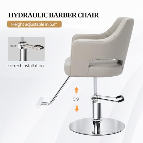 Hair Salon Chair Hydraulic Barber Chair for Home Barbershop, Styling Chair for Hair Stylist Heavy Duty, Hairdressing Beauty Spa Equipment