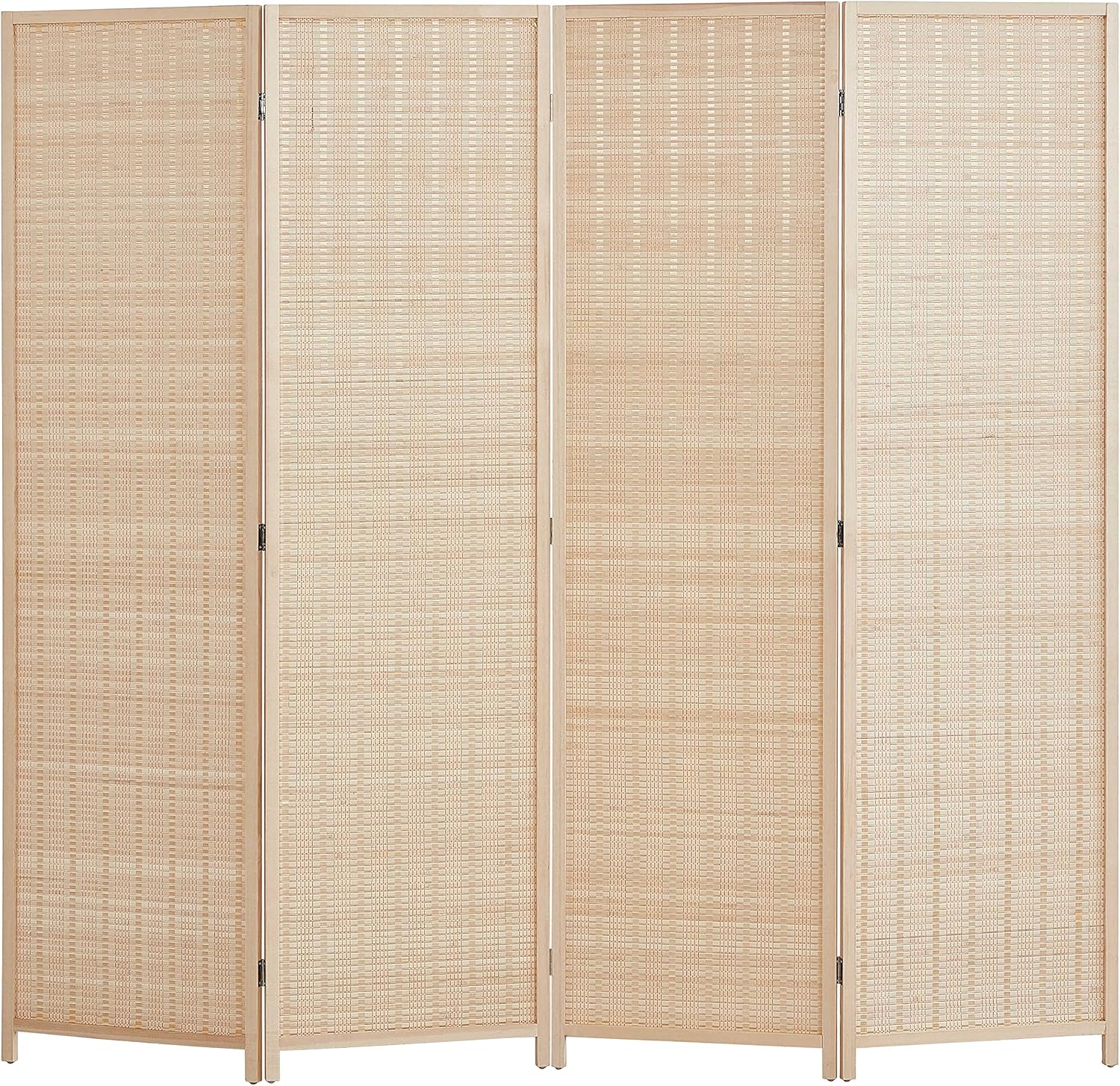 6 ft. Tall-Extra Wide, Bamboo Room Divider, 6 Panel Room Divider/Screen, Room Dividers and Folding Privacy Screens 6 Panel,Wall Divider,Room partitions/Separator/Dividers-Bamboo 6