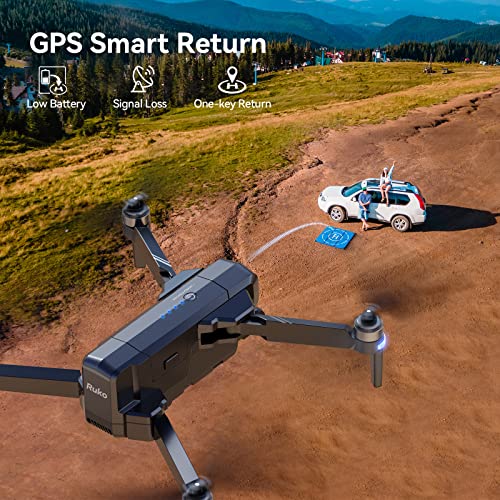 Ruko F11GIM2 Drones with Gimbal+EIS 4K Camera for Adults, 96 Min Long Flight Time 16404ft Long Range FPV, Auto Return Home with GPS, Level 6 Wind Resistance, Foldable Quadcopter