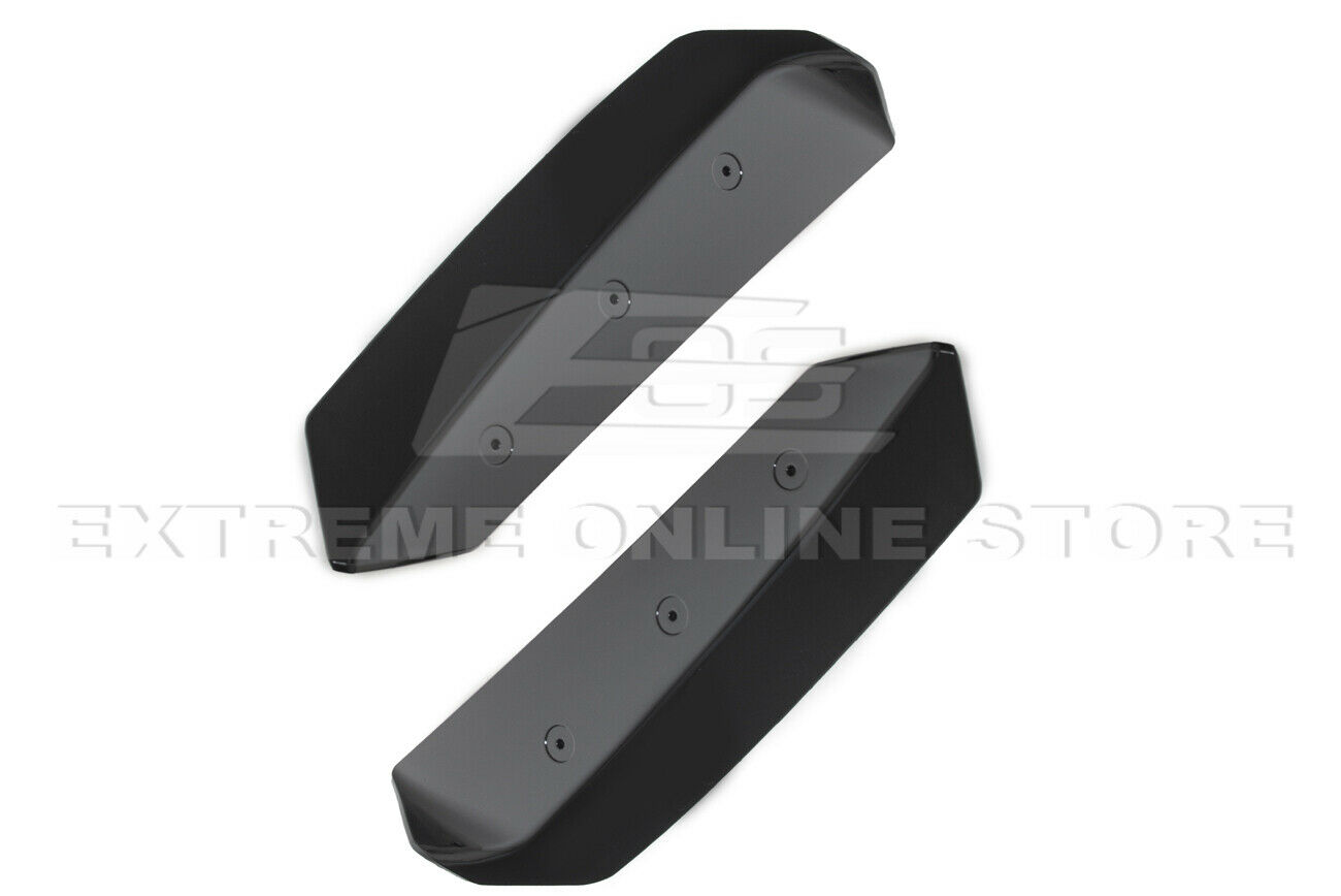 Replacement For 2020-Present Chevrolet Corvette C8 Models | Z51 Style Rear Trunk Lid Wing Spoiler Add-On Wickers Pair (ABS Plastic - Painted Carbon Flash Metallic)