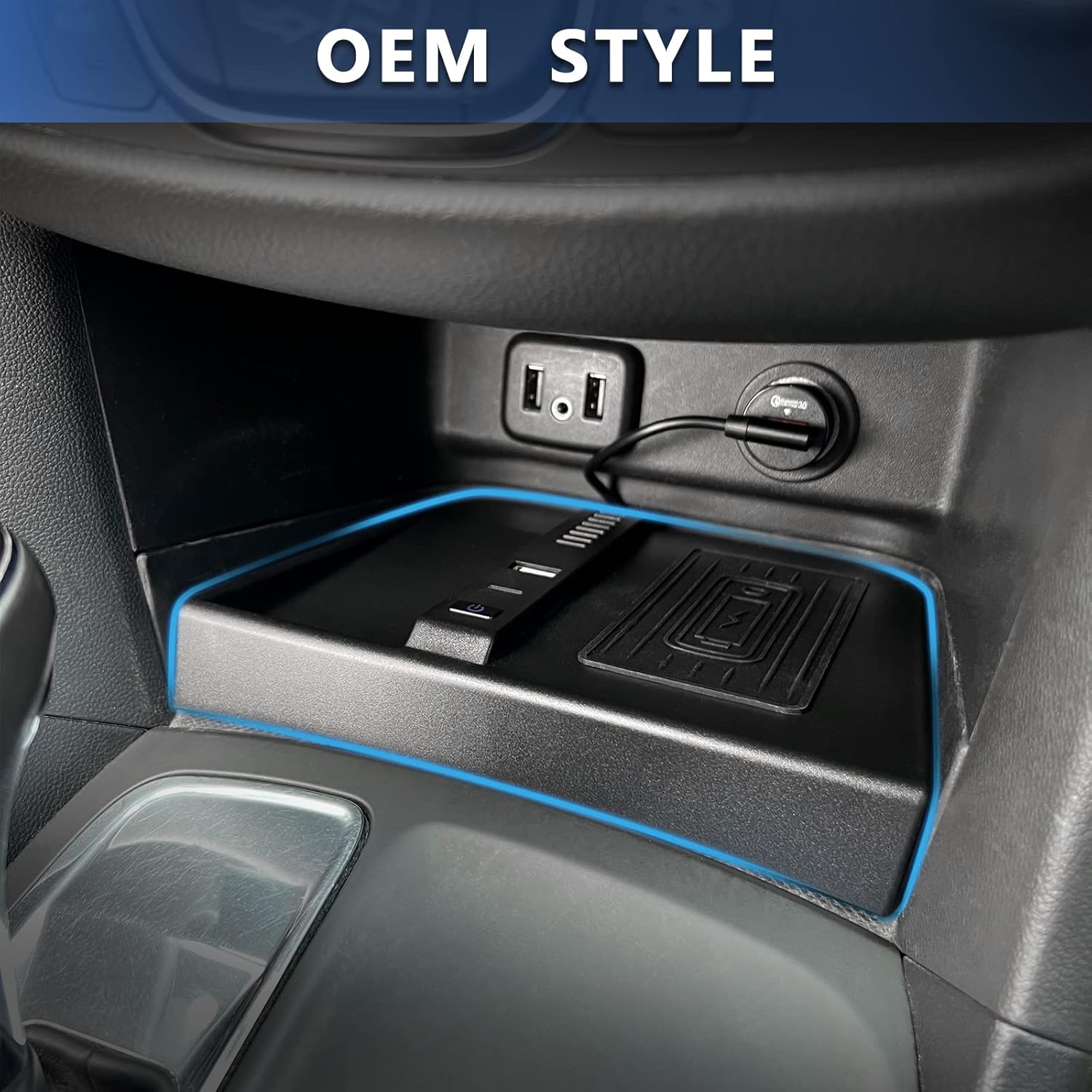 CarQiWireless Wireless Charger for Chevy Equinox Accessories 2018 2019 2020 2021 2022 Wireless Charging Center Console Organizer for Chevy Chevrolet Equinox L/LS/LT/Premier Accessories