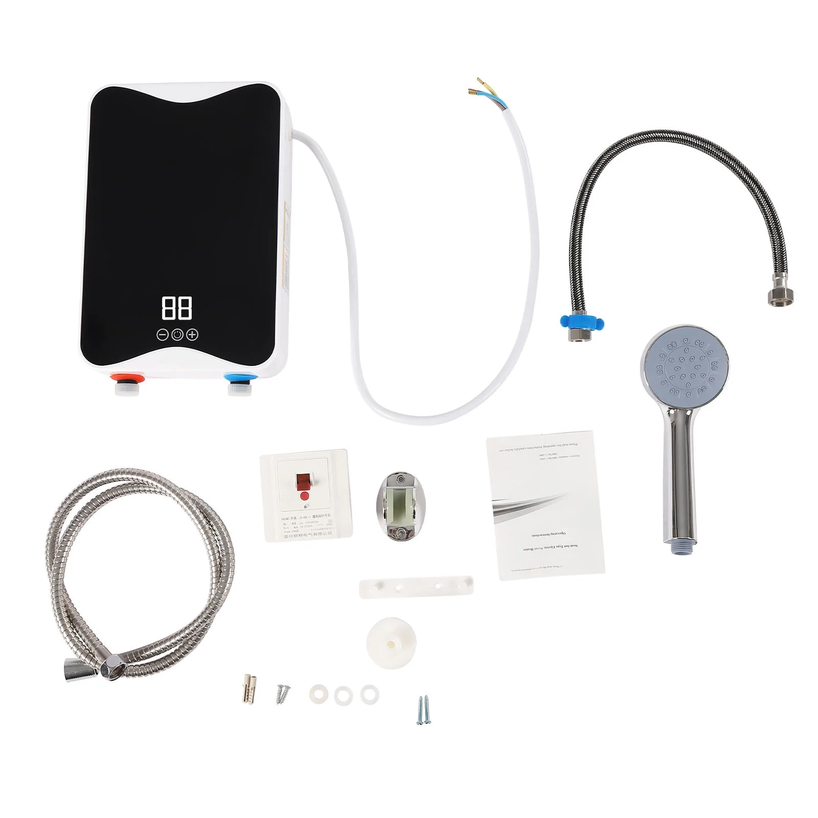 Wuzstar Electronic Instant Water Heater Mini Tankless Water Heater with Tankless Water Heater, Shower