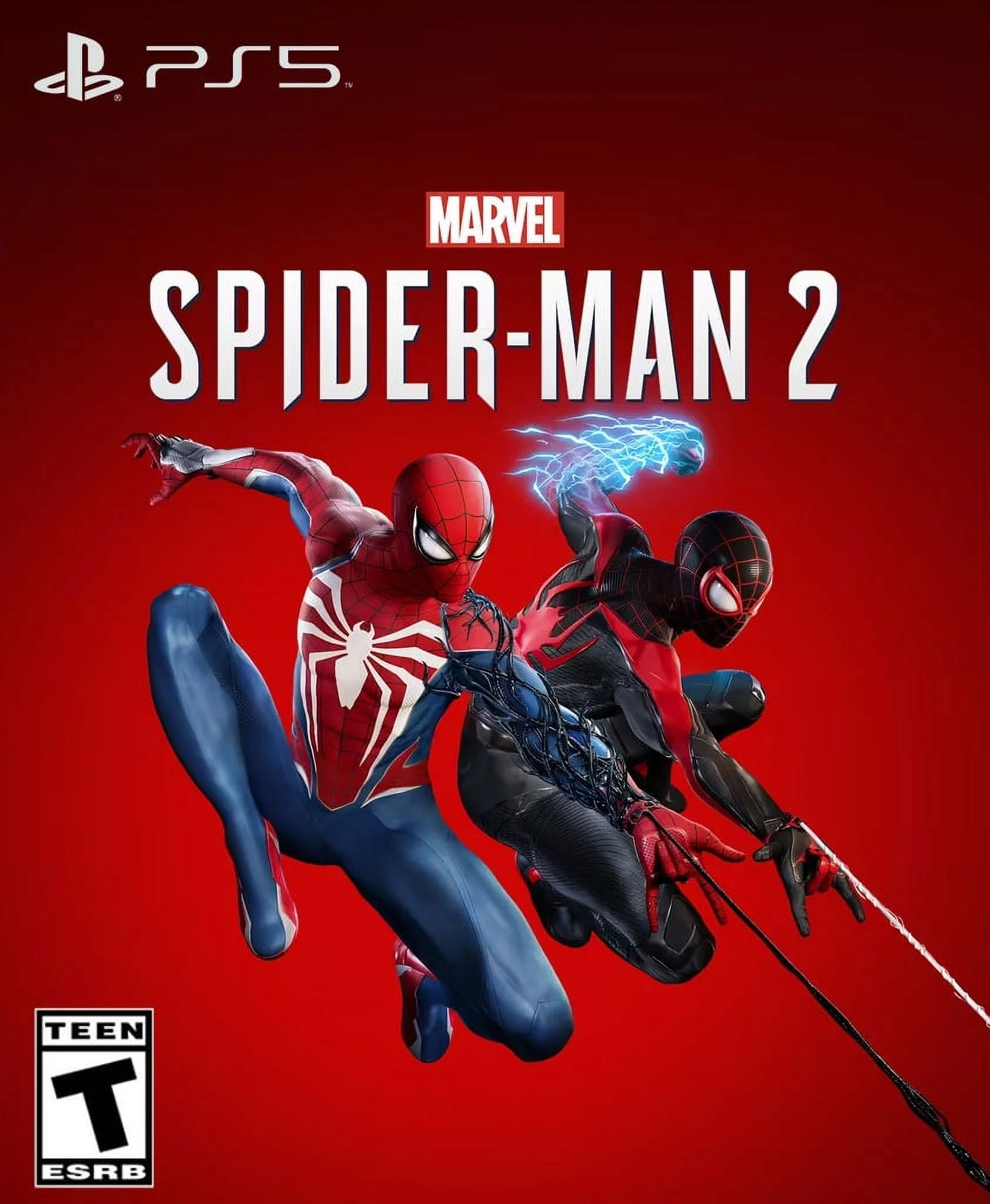 PlayStation 5 Disc Spider-Man 2 Limited Edition Bundle: SpiderMan 2 Console, Controller and Game, with Mytrix Controller Charger - Black/Red, PS5 825GB Gaming Console