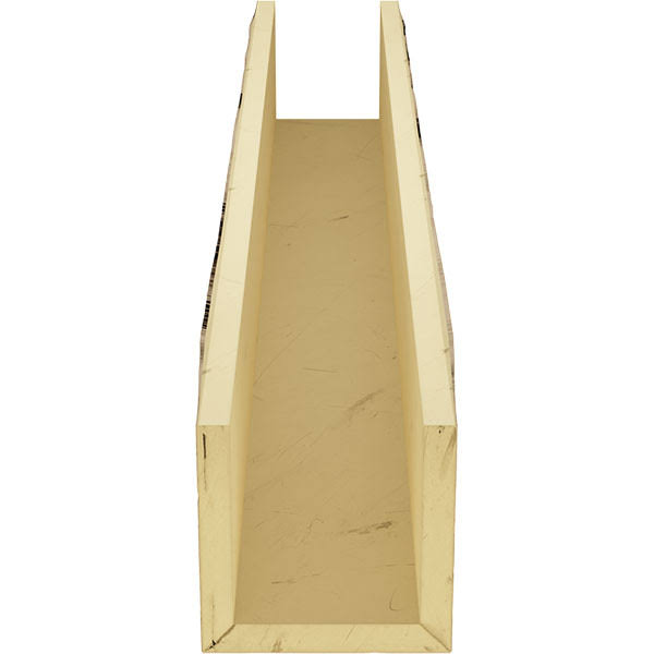 Ekena Millwork BMRW3C0040X060X216PP 4x22W x 6x22H x 18&L 3-Sided (U-beam) Riverwood Endurathane Faux Wood Ceiling Beam, Natural