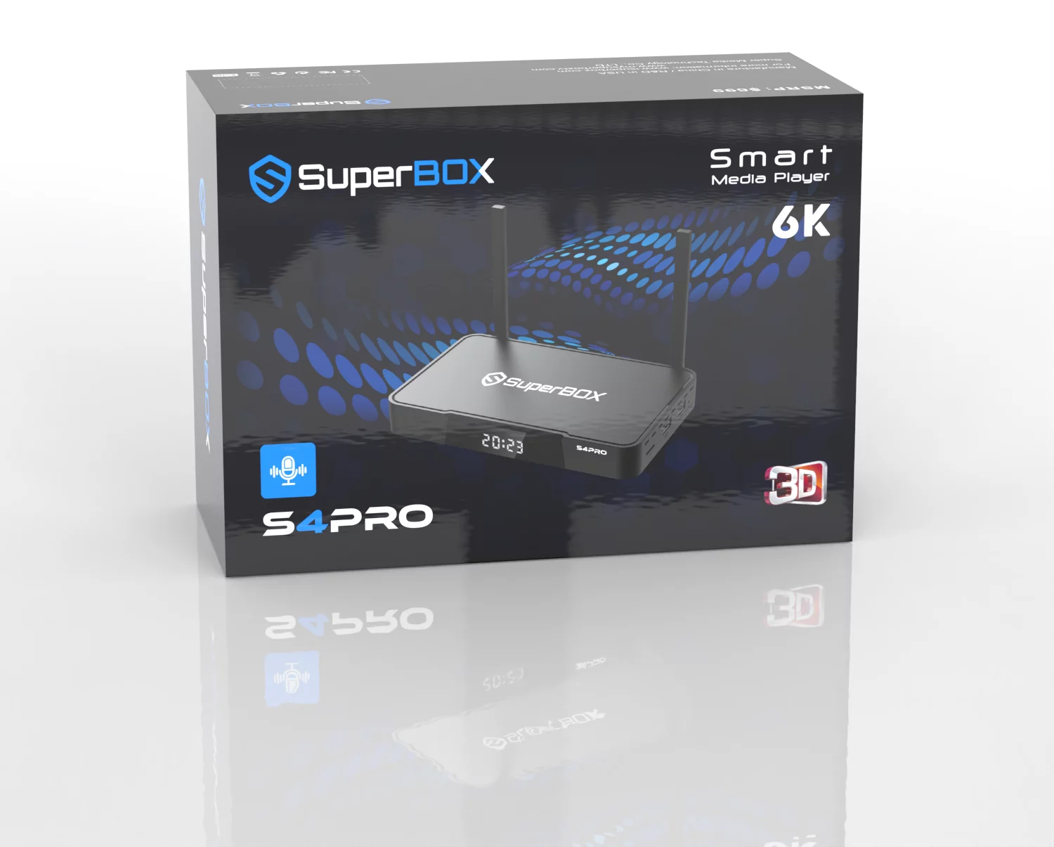 Authorized Seller 2024 Newest Version SUPERBOX S4 PRO 2G RAM + 32G ROM s4 pro Fully Loaded Voice Remote 64Gb flash driver 8k cable backlit keyboard