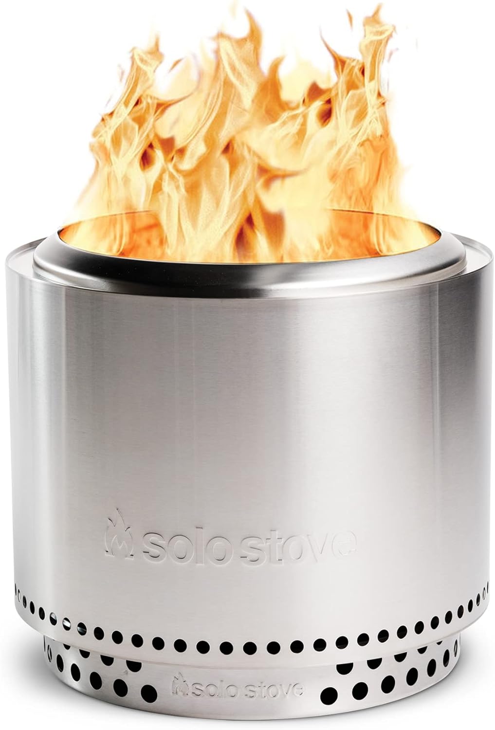 Solo Stove Bonfire with Stand Portable Fire Pit Stainless Steel Fire Pits Wood Burning and Low Smoke Camping Stove | 19.5x14 Inches Outdoor Fire Pits