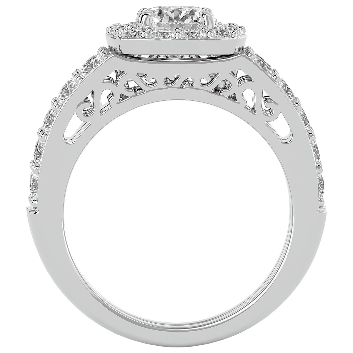 SuperJeweler 3 Carat Lab Grown Diamond Bridal Set In 14K White Gold For Women