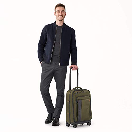 Briggs & Riley Domestic 22" Carry On Expandable Spinner - Luggage for Travel, Suitcases with Wheels, Softside Rolling Bag for Men & Women, Self-Repairing Zipper - ZDX Collection, Hunter