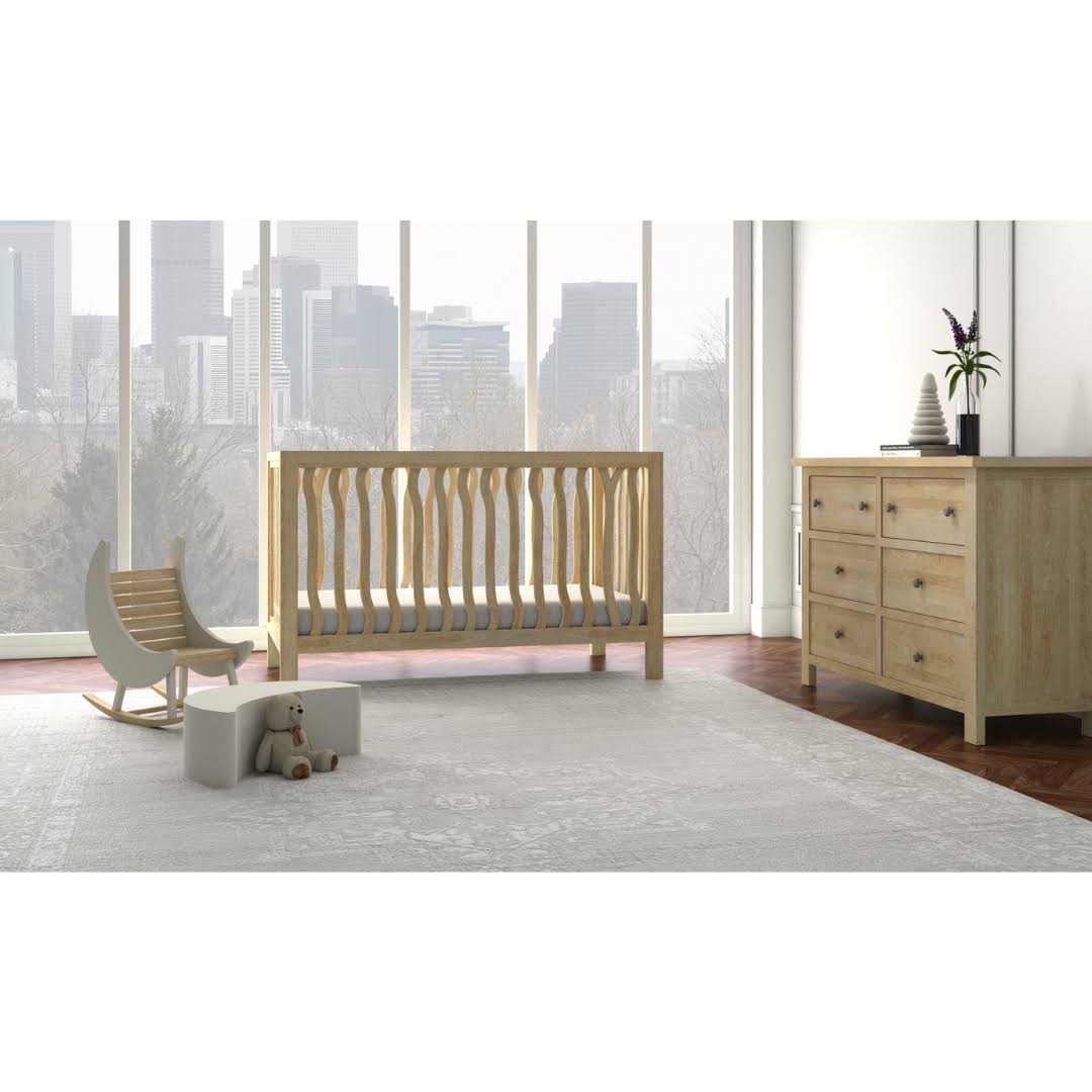 Milk Street Baby Branch Convertible Crib (Color: Acacia/Snow)
