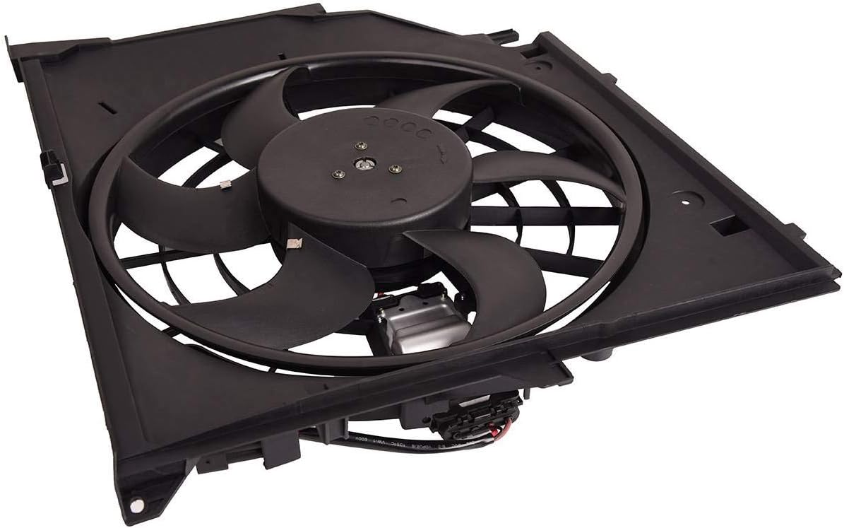 Bapmic 17117561757 Radiator Cooling Fan Assembly for BMW E46 325i 328i 330i 99-05