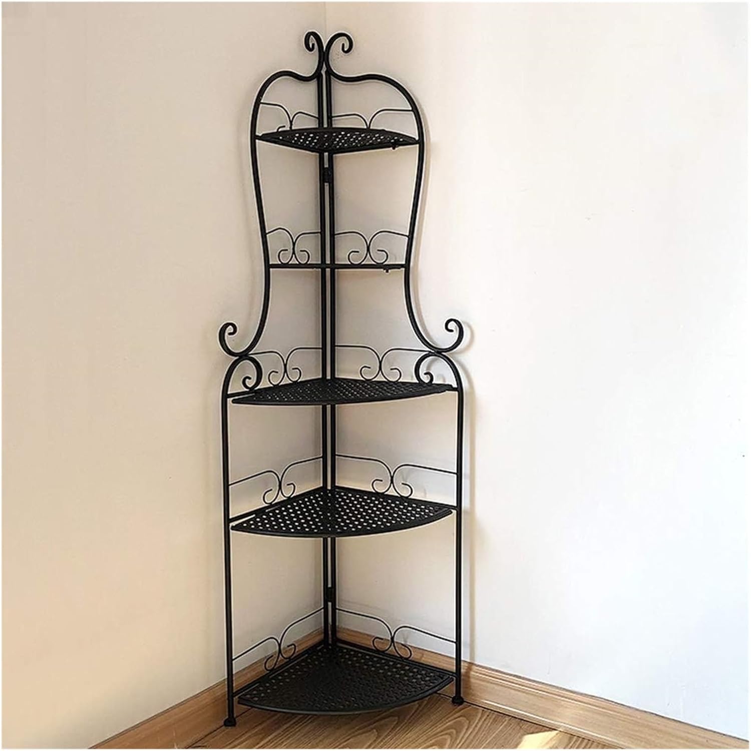 Flower Stands Plant Display Stand Folding Flower Pot Holder Bonsai Shelf Iron 5 Tier Potted Rack Decoration Portable Window