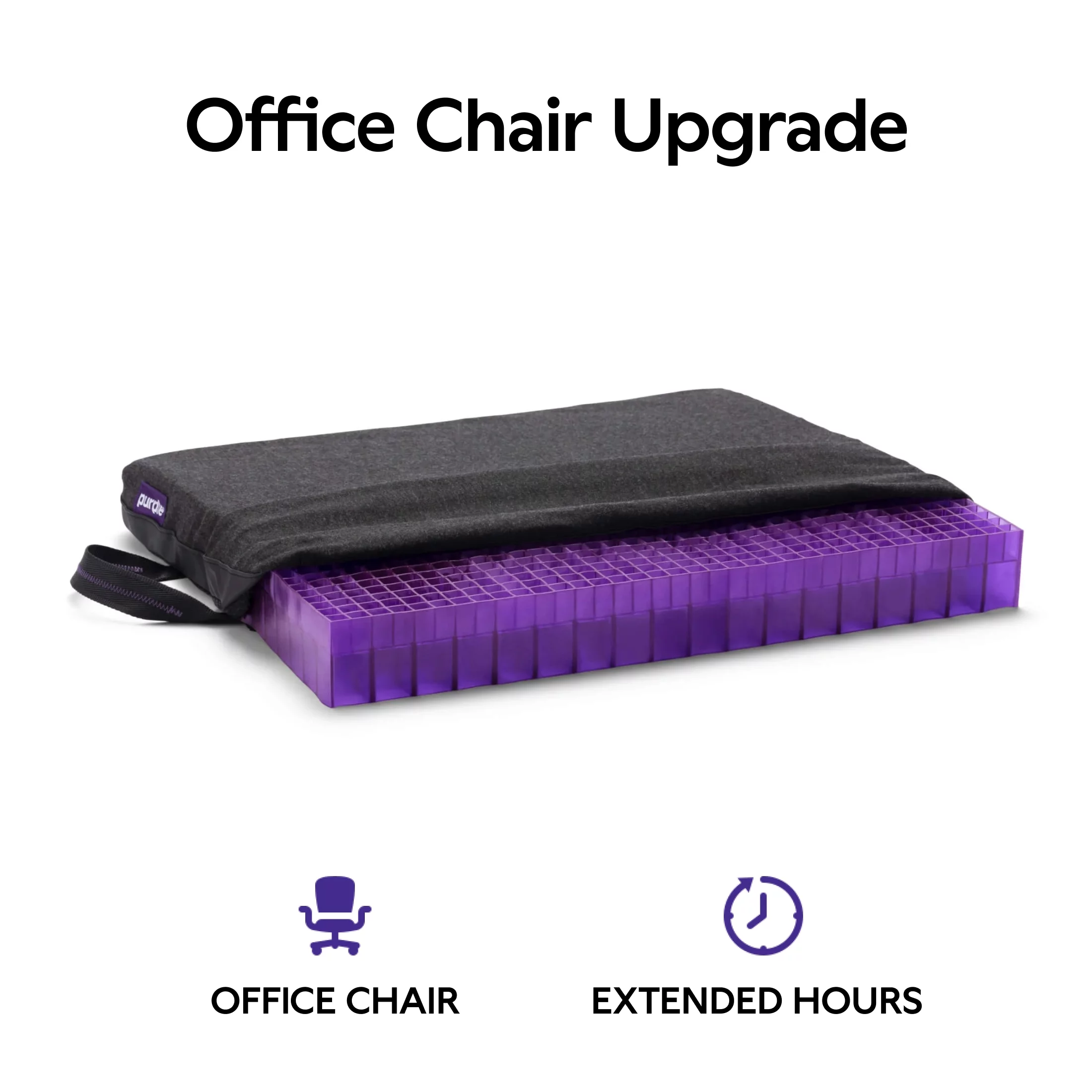 Purple Double Seat Cushion 18" x 16", Pressure Reducing GelFlex Grid, Ideal for Soft or Hard Seats