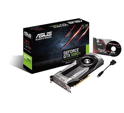 ASUS GeForce GTX 1080 TI 11GB GDDR5X Founders Edition VR Ready 5K HD Gaming HDMI DisplayPort PCIe Graphics Card Graphic Cards GTX1080TI-FE