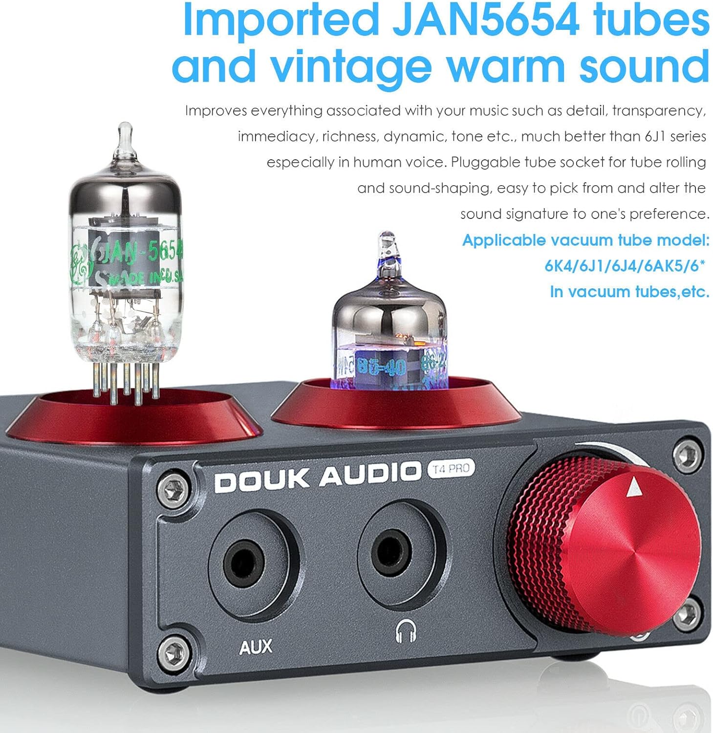 Vacuum Tube MM Phono Preamp Home Stereo Audio Turntable Preamplifier Mini Desktop Headphone Amp GE5654