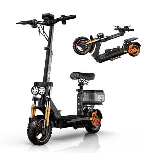 Ruitoo® Electric Scooter, 1000W/1600W/5600W Motor, Off Road Electric Scrooter Adults, 27/32/34/47Mph Top Speed, 28/35/44/50/53 Miles Max Range,Foldable E-Scooter Support Return
