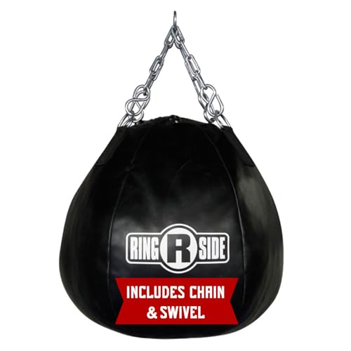 Ringside Body Snatcher Heavy Bag, Soft-Filled, Synthetic Leather Punching Bag for Boxing, MMA, Muay Thai, and More, Includes Heavy-Duty Chain and S-Hooks Connections, 65 Pounds, 22" x 24"