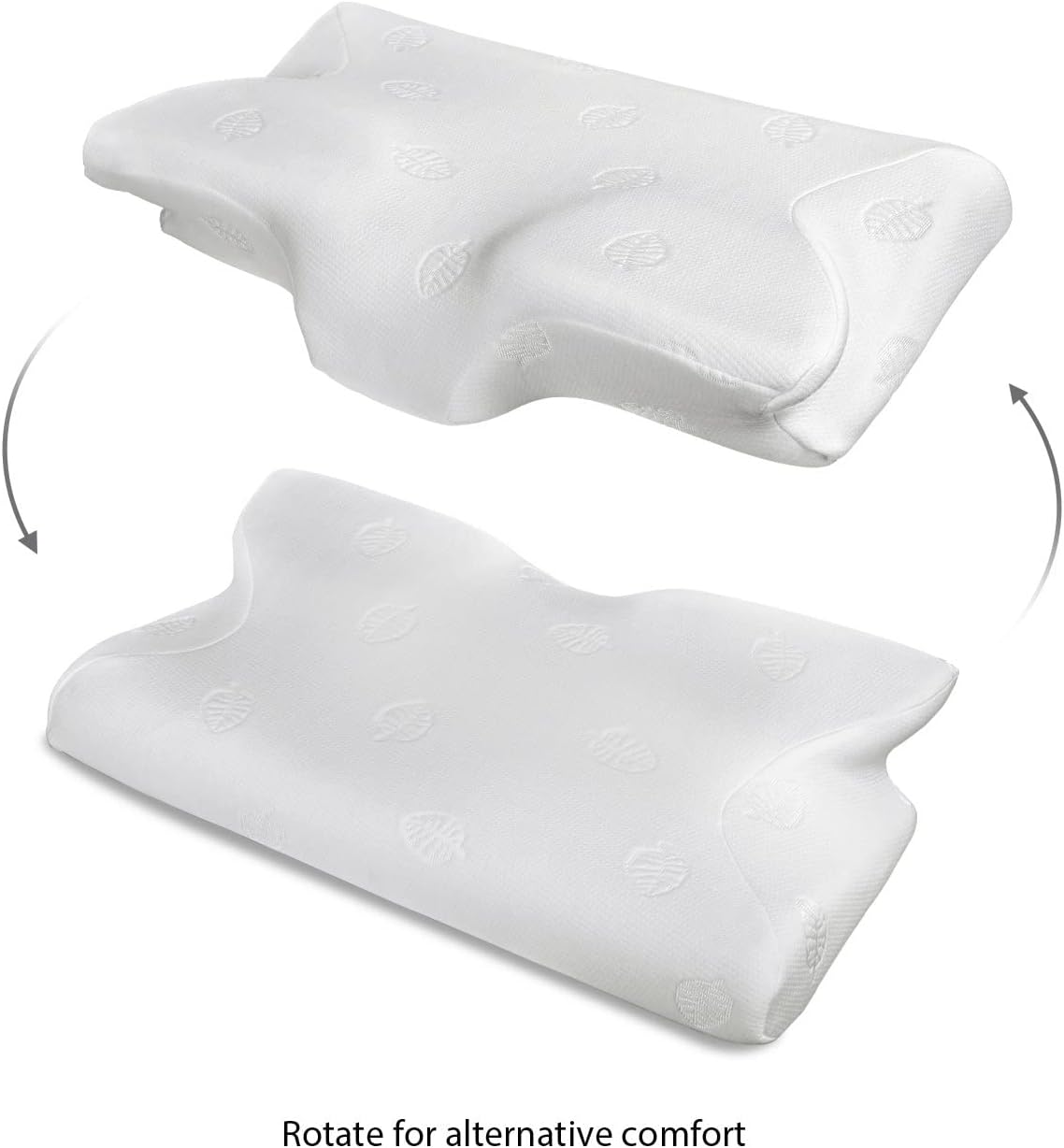Cervical Pillow Memory Foam Pillow Orthopedic Contour Pillow for Neck Shoulder Pain Release Suitable for Back Side Stomach Sleeper with Machine Washable Pillowcase