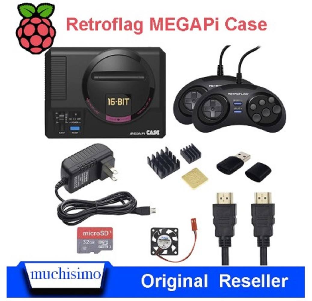 Retroflag NESPi Case+ Plus Functional Power Button with Safe Shutdown u0026 Cooling Fan u0026 Heatsinks u0026 Flannel Bag for Re