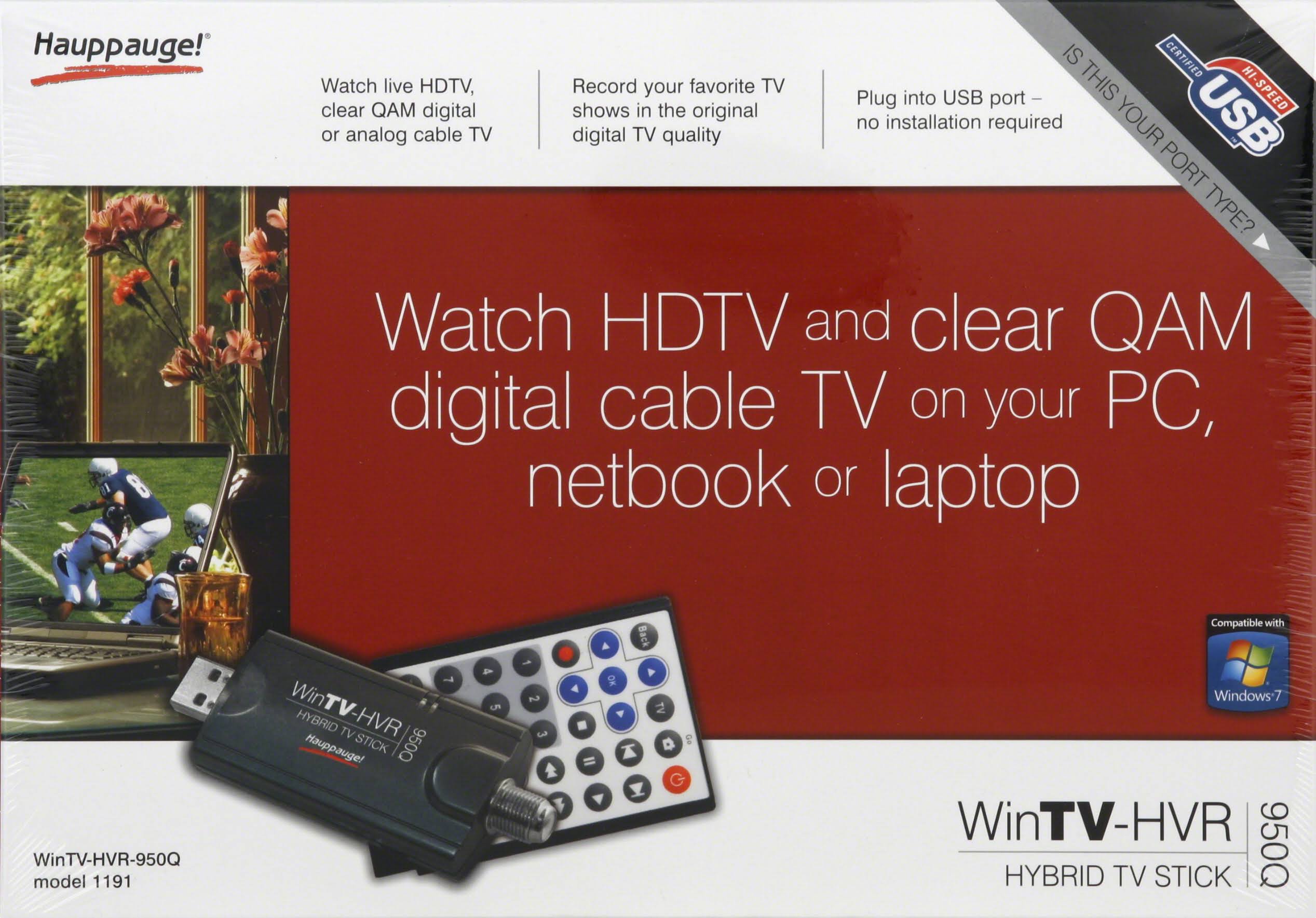Hauppauge WinTV HVR-955Q - Digital / analog TV tuner / video capture adapter - ATSC, QAM - HDTV - USB 2.0