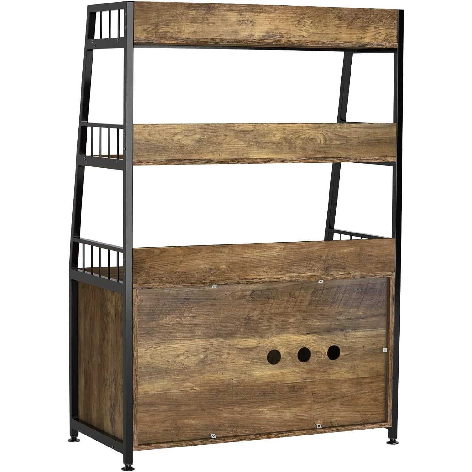 GDLF Large Hidden Cat Litter Box Enclosure Furniture with Shelf Wood Sturdy Cat Washroom Storage with Scratch - Pet Supplies online store