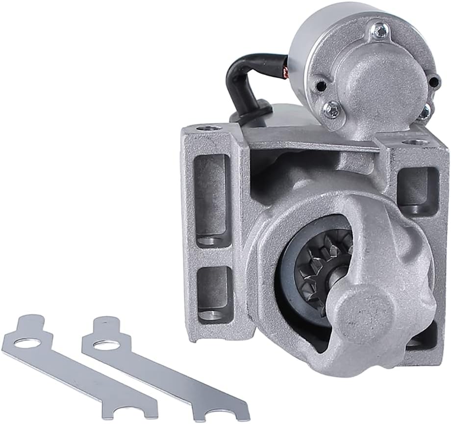 Rareelectrical NEW SBC BBC CHEVROLET STAGGERED BOLT HI TORQUE MINI STARTER FOR 305 350 366 454 COMPATIBLE WITH 168 TOOTH FLYWHEEL
