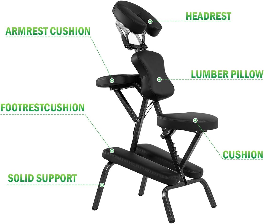 Giantex Portable Light Weight Massage Chair Travel Massage Tattoo Spa Chair w/Carrying Bag