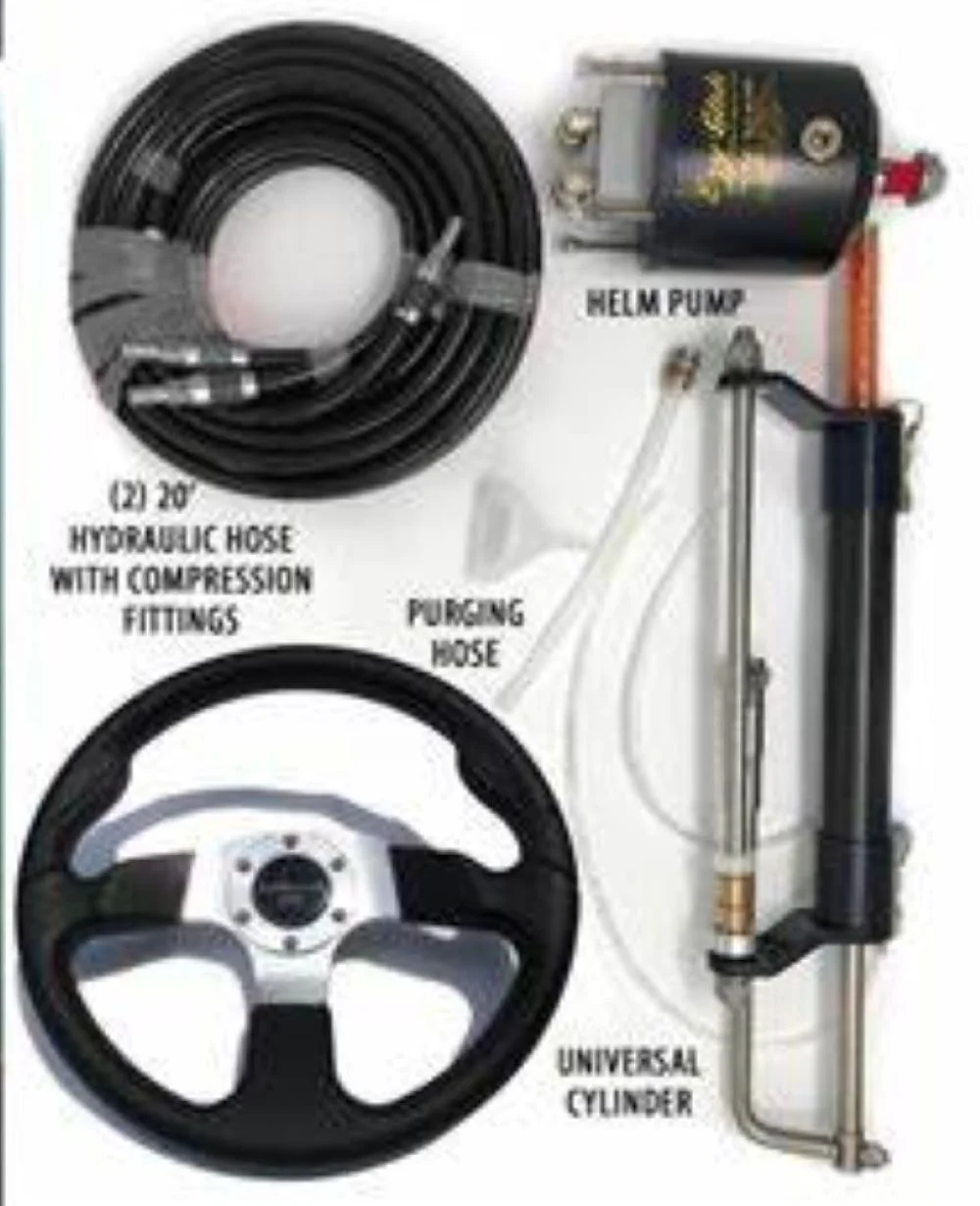 Ezy-Glide Hydra-Glide Complete Boat Hydraulic Steering System