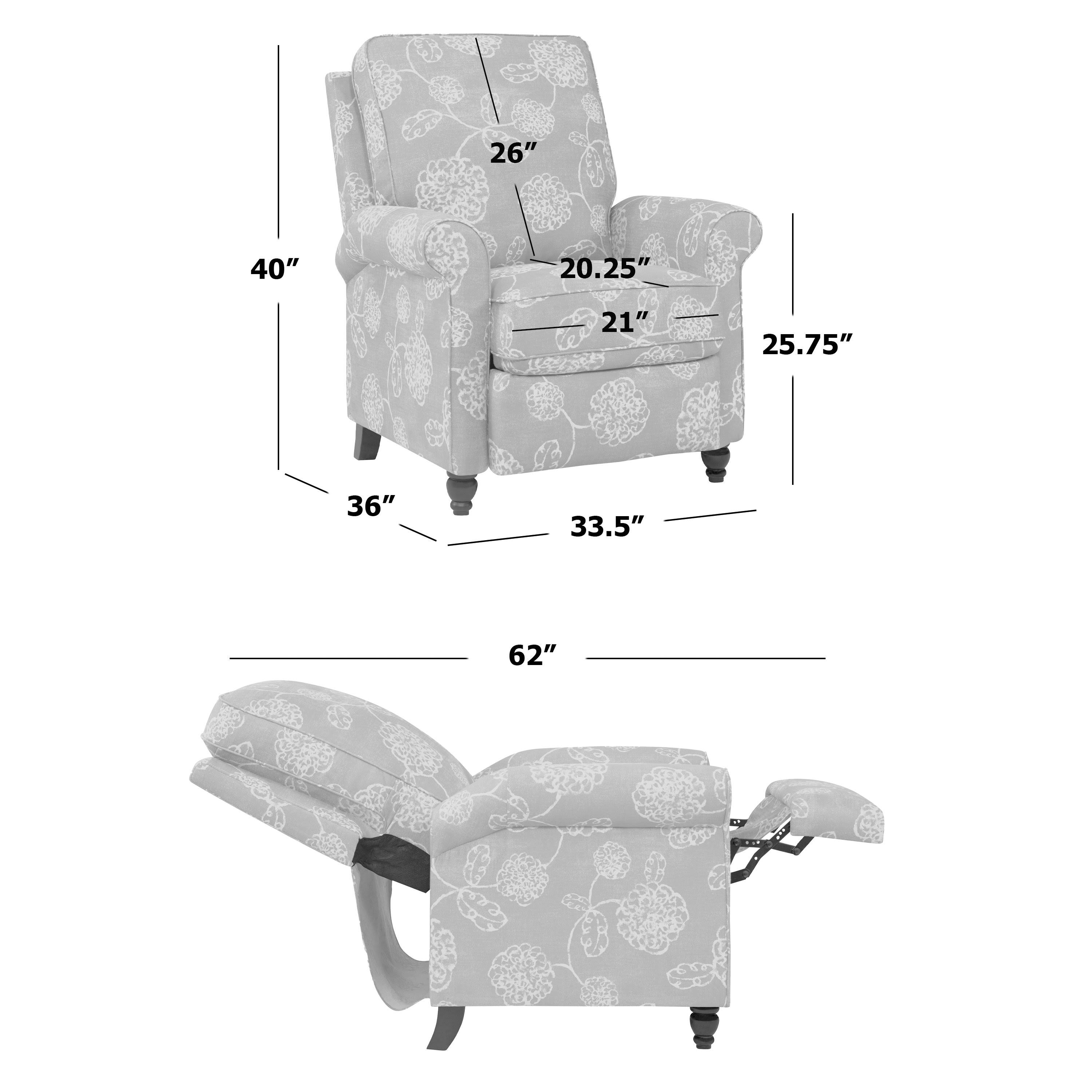 ProLounger Push Back Recliner Chair in Warm Multi Floral - Warm Floral Pod