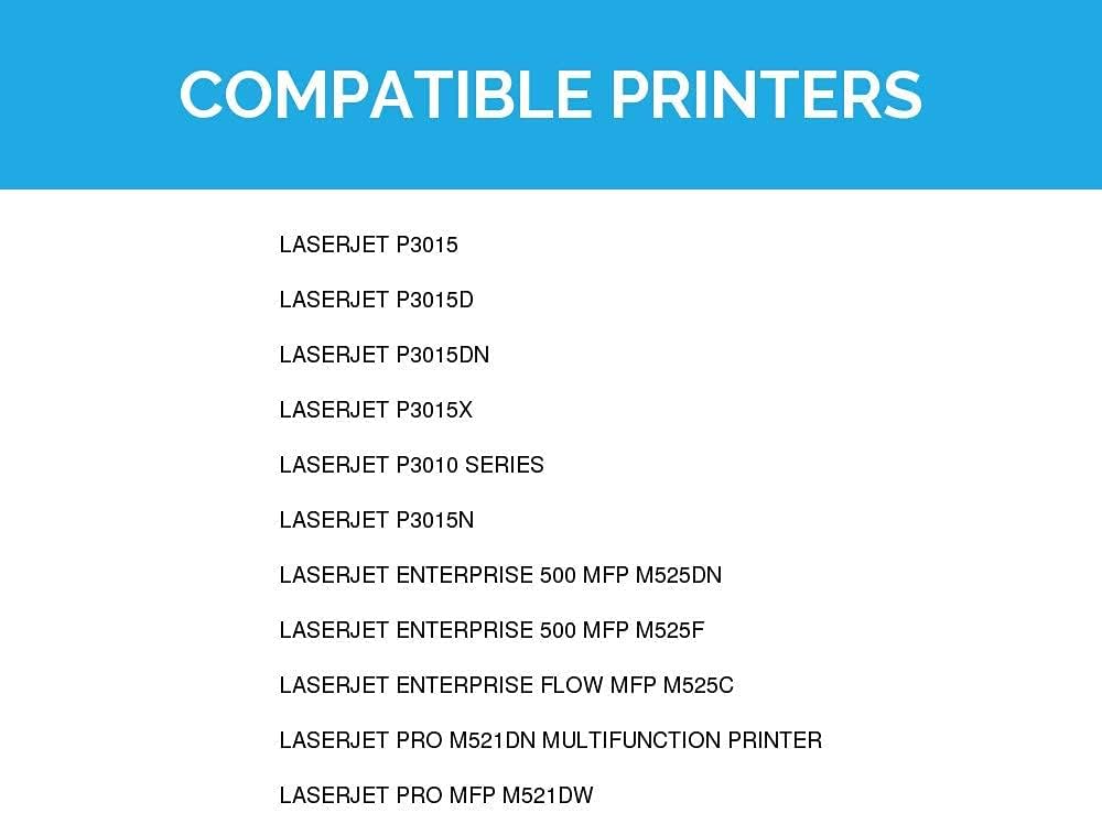 LD Compatible Toner Cartridge Replacement for HP 55X CE255X High Yield (Black) Pack of 2