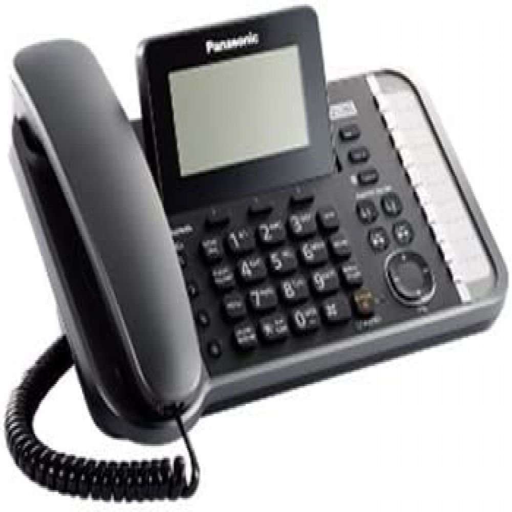 Panasonic KX-TG9582B + (4) KX-TGA950B 6 Handset Cordless Phone,2-Line,Black