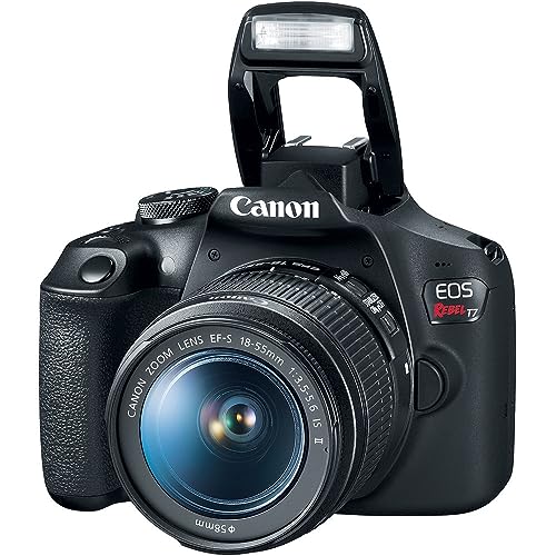 Canon EOS Rebel T7 DSLR Camera with 18-55mm Lens Bundled with 64GB Memory Card + Camera Bag + 58mm UV Filter + Microfiber Cleaning Cloth (5 Items)