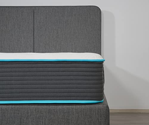 12" Inch Individually Wrapped Coil Pocket Spring Hybrid Mattress, Bed-in-a-Box, CertiPUR-US Certified Foam, Twin, White