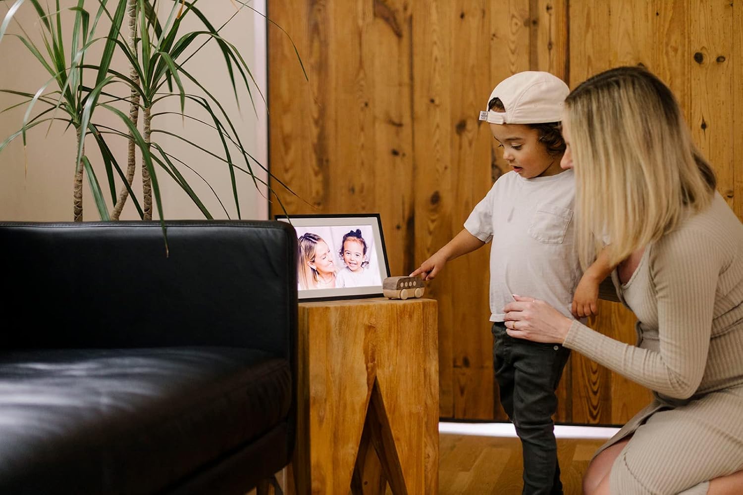 Aura Carver 10.1" WiFi Digital Picture Frame | The Best Digital Frame for Gifting | Send Photos from Your Phone | Quick, Easy Setup in Aura App | Free Unlimited Storage | (Gravel with White Mat)