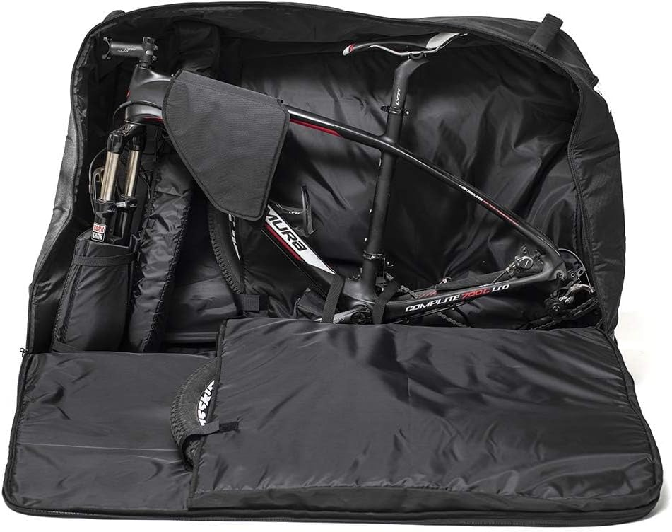 ROLLBag Pro Plus NEW 2023 - Bike Travel Case Special Air Travel - Maximum Strength & Resistance - Offset Wheels, Rigid Bottom, PE Board Reinforcements, Ergonomic Handles, All Accessories - Buds-Sports
