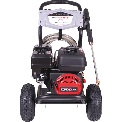 Simpson Cleaning 3400 PSI Gas Pressure Washer, 2.5 GPM Power Washer for Residential Use, CRX Engine, 25-Foot MorFlex Hose, Clean Machine, 49-State (CM61083)