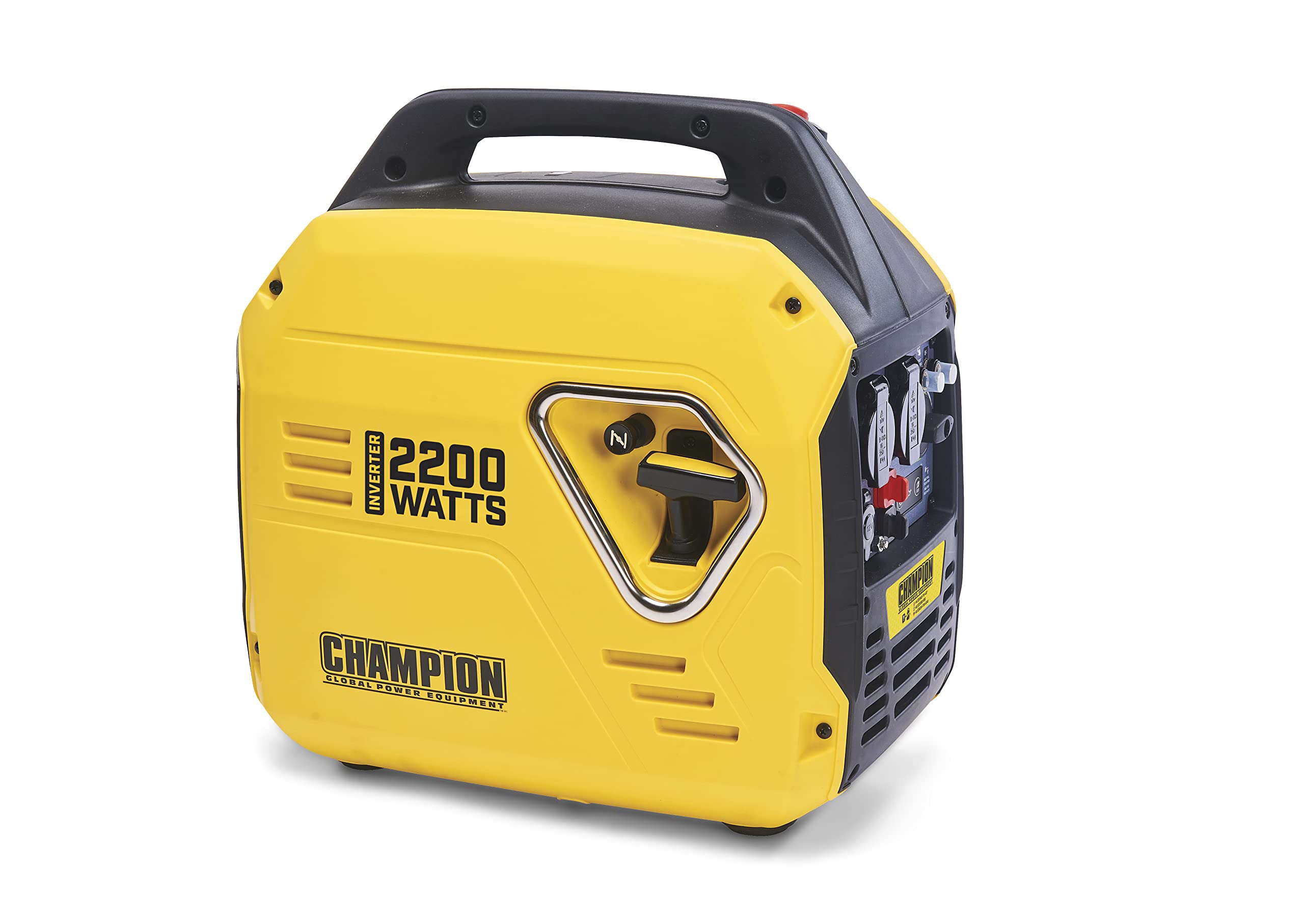 Champion Power Equipment The Mighty Atom Power Generator (2200W Inverter Petrol Only, 58dBA - 7m Distance, 12V DC Socket and Dual Port USB Adapter, for Camping / Outdoor) 9200i-EU