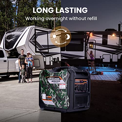 maXpeedingrods 4000 Watt Dual Fuel Inverter Generator with Bluetooth® Control Start and Display, RV Ready, Electric Start, Quiet for Outdoor Camping, Home Backup, Garden，PGMA Compliant