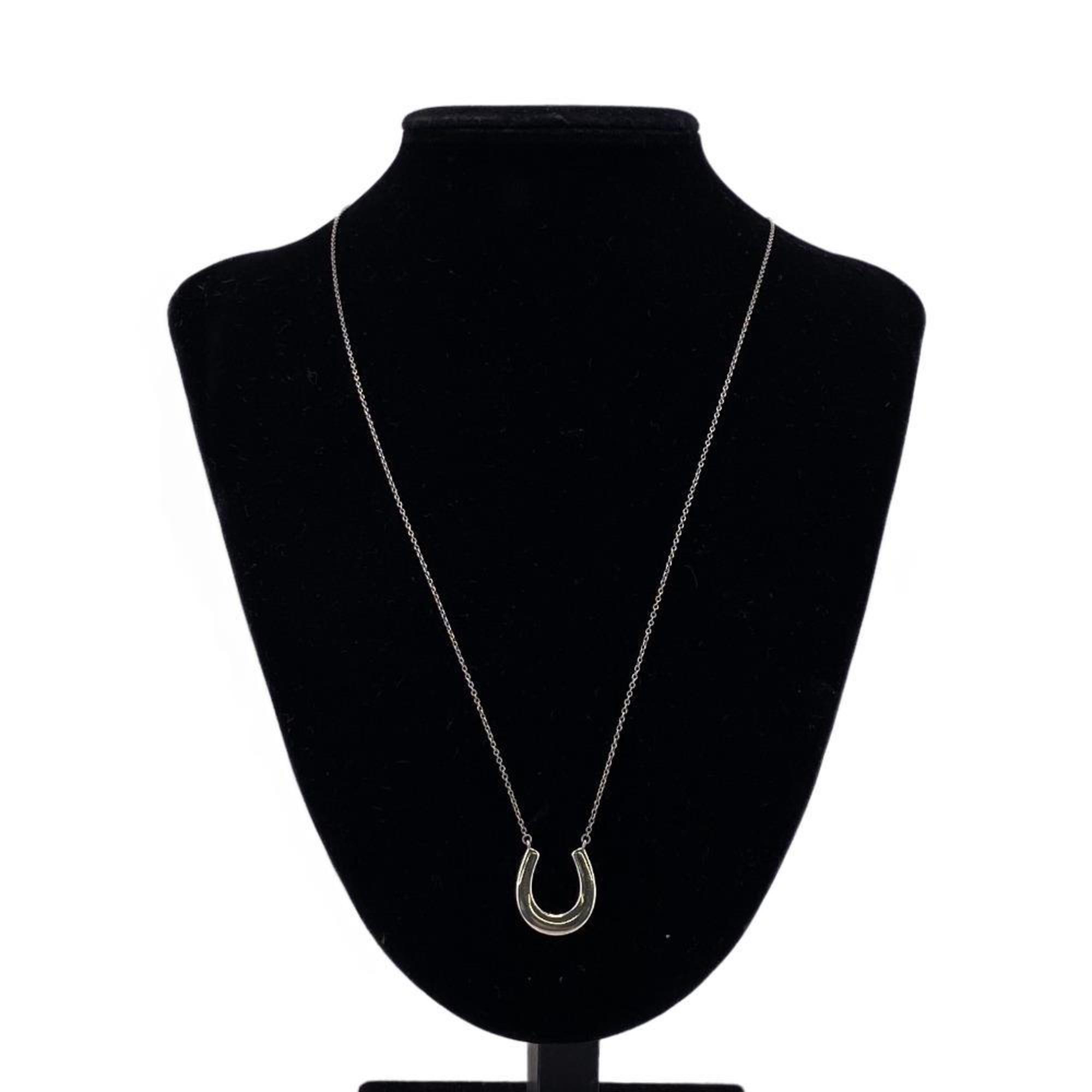 Pre-Owned TIFFANY&Co. Tiffany 925 2.7g Horseshoe Necklace Silver Women's Z0005226 (Good)