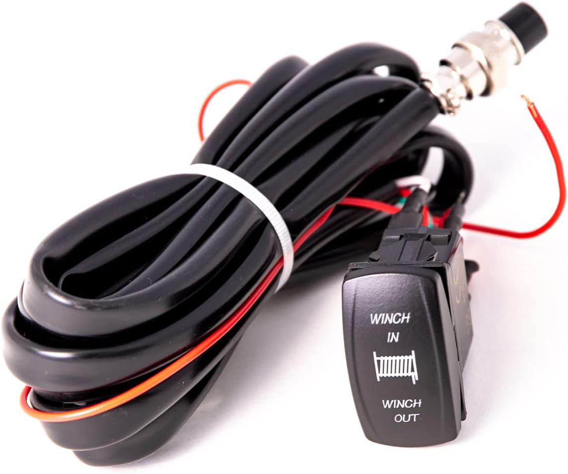 SuperATV Black Ops 6000 LB Winch Kit For UTV/ATV | Includes 50' Synthetic Rope | Permanent Magnet DC 12V, 1.9 HP Motor And More