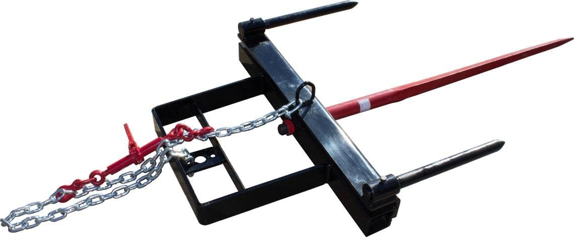 Titan Attachments Hay Spear Attachment 49 Bucket Universal 3,000 lb. Capacity