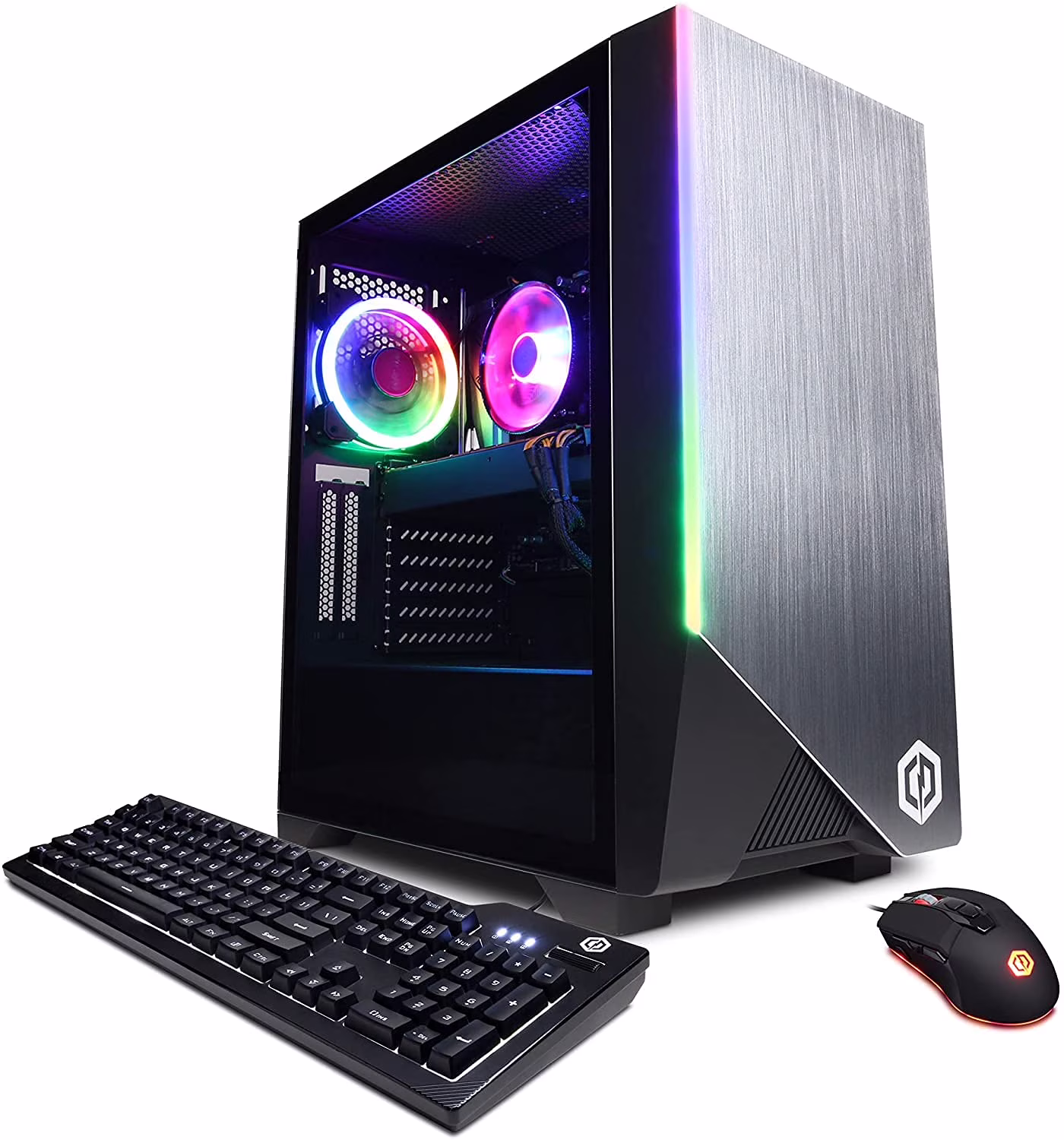 CyberpowerPC Tivdio Gamer Xtreme VR Gaming Desktop PC, GeForce RTX 3060, AMD Ryzen 7 3700X, 16GB RAM, 240GB SSD, 1TB HDD, HDMI/DP/DVI, Wi-Fi 6, RGB Tower, Tivdio HDMI Cable, Windows 10 Home