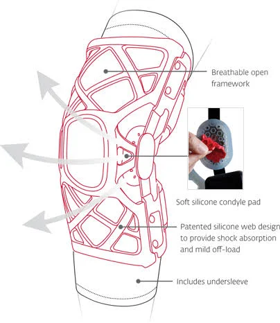 DonJoy OA Reaction Web Knee Brace - XSmall / Right Medial/Left Lateral