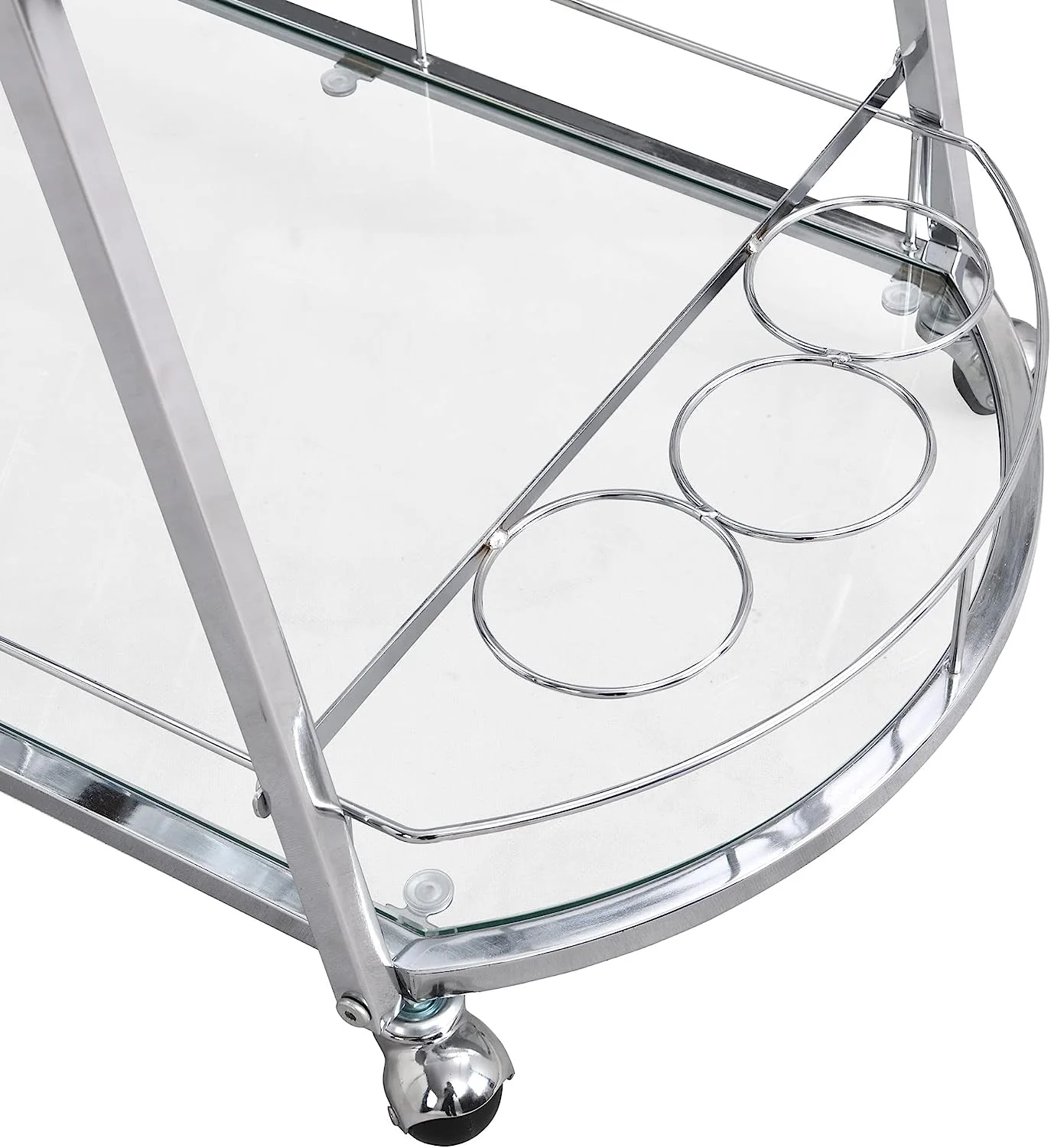 Industrial Mobile Bar Cart Serving Wine Cart with Wheels & Wine Rack, 3-Tier Metal Frame Kitchen Island Cart Mini Bar Cabinet Bar Carts for The Home, Club, Kitchen, Living Room(Gold)
